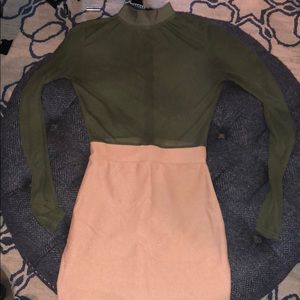 Missguided contrast midi dress